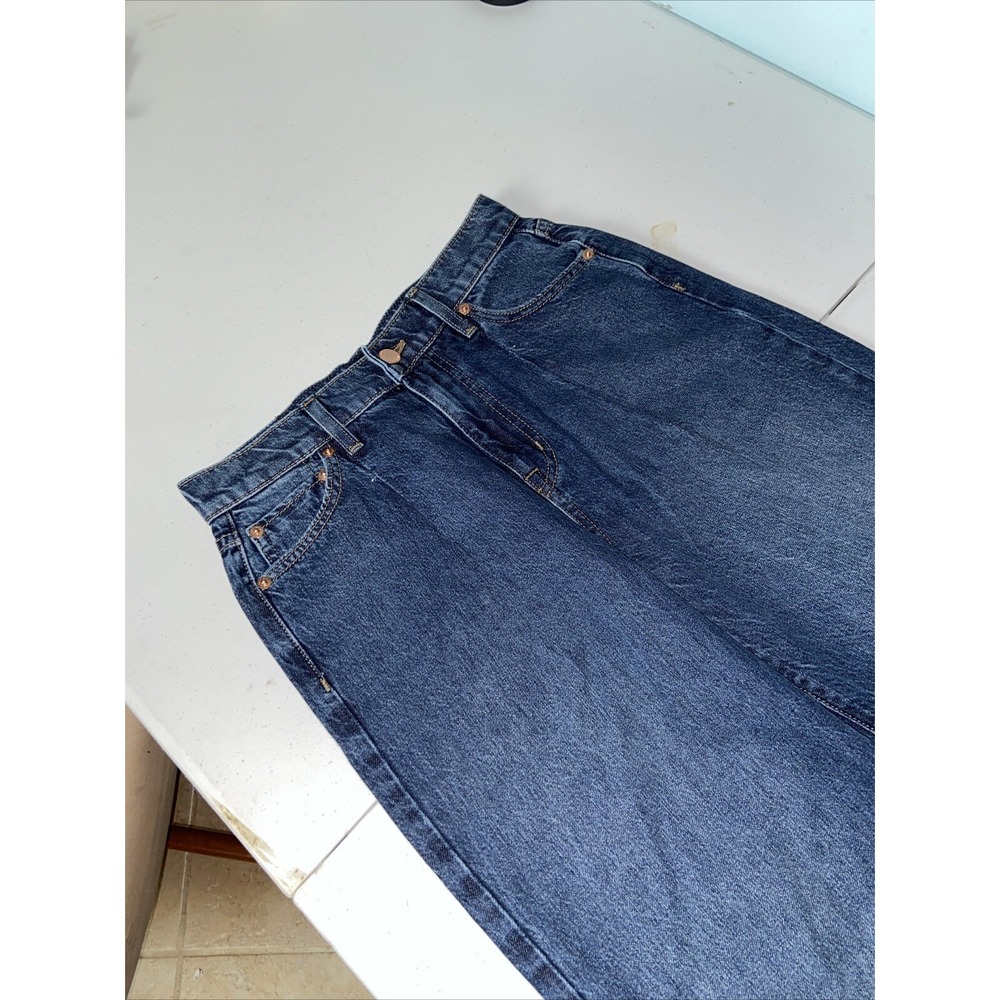 Modern American Topanga Women's Jeans Size 25 High Wide Pinnacle Blue MAW234075 - Picture 3 of 8